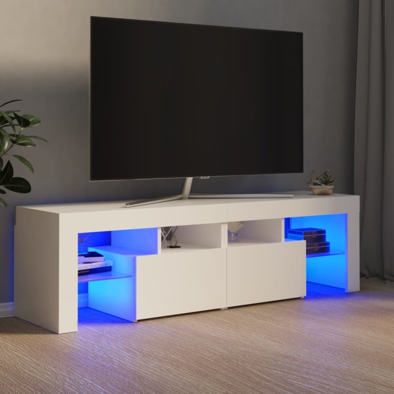 vidaXL Mobile Porta TV con Luci LED Bianco 140x36,5x40 cm vidaXL Mobile Porta TV con Luci LED Bianco 140x36,5x40 cm