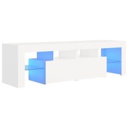 vidaXL Mobile Porta TV con Luci LED Bianco 140x36,5x40 cm