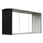 Capannone da Giardino in Acciaio Zincato 330x92x153cm Antracite Capannone da Giardino in Acciaio Zincato 330x92x153cm Antracite