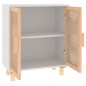 Credenza Bianca 60x30x70 cm Legno Massello Pino Rattan Naturale Credenza Bianca 60x30x70 cm Legno Massello Pino Rattan Naturale