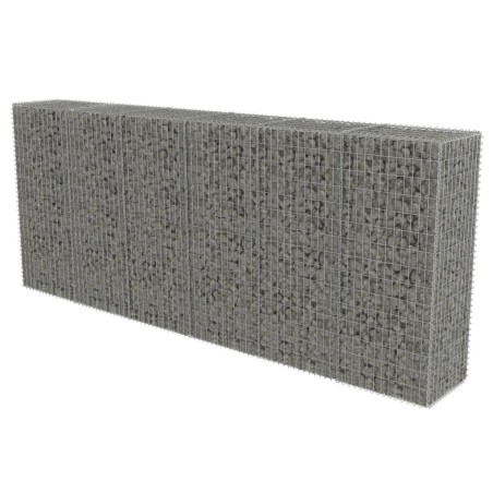 vidaXL Gabbione con Copertura in Acciaio Zincato 300x50x150 cm