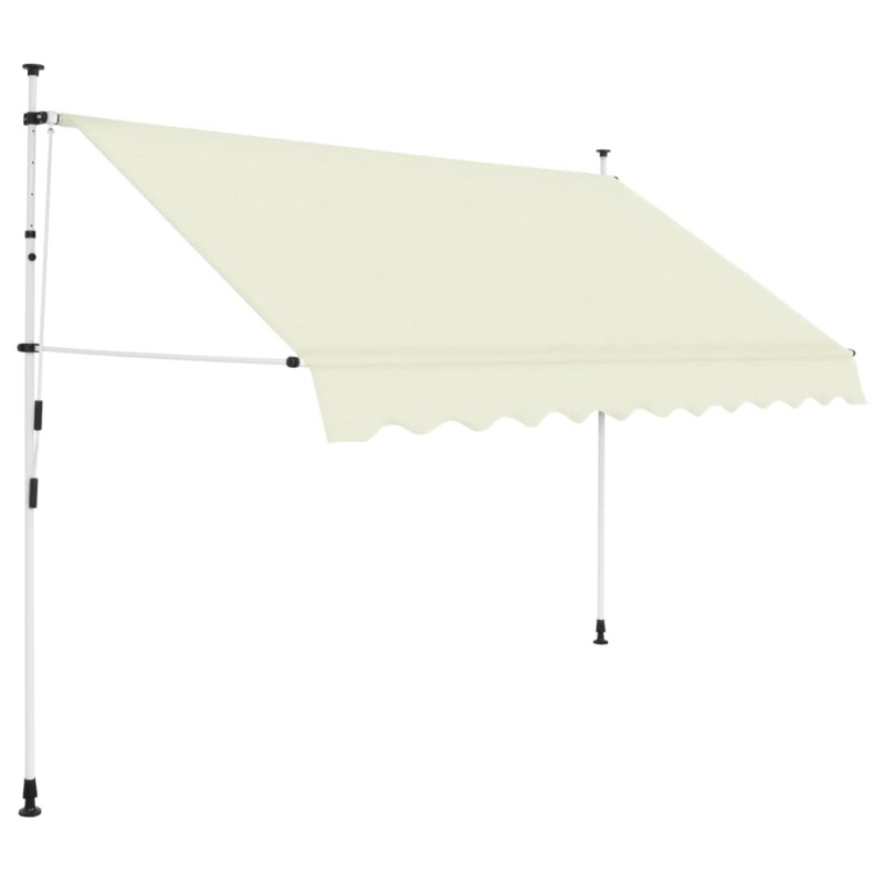 vidaXL Tenda da Sole Retrattile Manuale 250 cm Crema vidaXL Tenda da Sole Retrattile Manuale 250 cm Crema