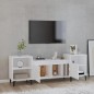 Mobile Porta TV Bianco Lucido 160x35x55 cm in Legno Multistrato Mobile Porta TV Bianco Lucido 160x35x55 cm in Legno Multistrato