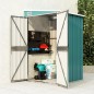 vidaXL Capanno Giardino a Parete Verde 118x100x178 cm Acciaio Zincato vidaXL Capanno Giardino a Parete Verde 118x100x178 cm Acciaio Zincato