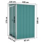 vidaXL Capanno Giardino a Parete Verde 118x100x178 cm Acciaio Zincato vidaXL Capanno Giardino a Parete Verde 118x100x178 cm Acciaio Zincato