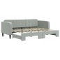 vidaXL Divano Letto con Letto Estraibile Grigio Chiaro 80x200 Velluto vidaXL Divano Letto con Letto Estraibile Grigio Chiaro 80x200 Velluto