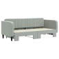 vidaXL Divano Letto con Letto Estraibile Grigio Chiaro 80x200 Velluto vidaXL Divano Letto con Letto Estraibile Grigio Chiaro 80x200 Velluto