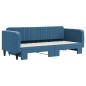 vidaXL Divano Letto con Letto Estraibile Blu 80x200 cm in Velluto vidaXL Divano Letto con Letto Estraibile Blu 80x200 cm in Velluto