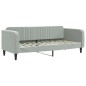 vidaXL Divano Letto con Letto Estraibile Grigio Chiaro 80x200 Velluto vidaXL Divano Letto con Letto Estraibile Grigio Chiaro 80x200 Velluto