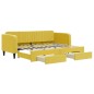vidaXL Divano Letto Estraibile con Cassetti Giallo 80x200cm in Velluto vidaXL Divano Letto Estraibile con Cassetti Giallo 80x200cm in Velluto