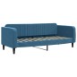 vidaXL Divano Letto Estraibile con Materassi Blu 80x200 cm Velluto vidaXL Divano Letto Estraibile con Materassi Blu 80x200 cm Velluto