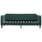 vidaXL Divano Letto Estraibile Cassetti Verde Scuro 80x200cm Velluto vidaXL Divano Letto Estraibile Cassetti Verde Scuro 80x200cm Velluto