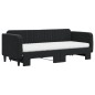vidaXL Divano Letto Estraibile con Materassi Nero 80x200 cm Velluto vidaXL Divano Letto Estraibile con Materassi Nero 80x200 cm Velluto