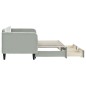vidaXL Divano Letto Estraibile Cassetti Grigio Chiaro 80x200cm Velluto