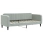 vidaXL Divano Letto Estraibile Cassetti Grigio Chiaro 80x200cm Velluto