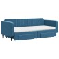vidaXL Divano Letto Estraibile con Cassetti Blu 80x200 cm in Velluto vidaXL Divano Letto Estraibile con Cassetti Blu 80x200 cm in Velluto