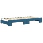 vidaXL Divano Letto Estraibile con Cassetti Blu 80x200 cm in Velluto vidaXL Divano Letto Estraibile con Cassetti Blu 80x200 cm in Velluto