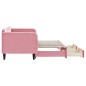 vidaXL Divano Letto Estraibile con Cassetti Rosa 80x200 cm Velluto vidaXL Divano Letto Estraibile con Cassetti Rosa 80x200 cm Velluto