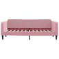 vidaXL Divano Letto Estraibile con Cassetti Rosa 80x200 cm Velluto vidaXL Divano Letto Estraibile con Cassetti Rosa 80x200 cm Velluto