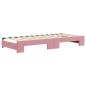 vidaXL Divano Letto Estraibile con Cassetti Rosa 80x200 cm Velluto vidaXL Divano Letto Estraibile con Cassetti Rosa 80x200 cm Velluto