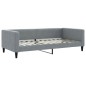 vidaXL Divano Letto con Materasso Grigio Chiaro 100x200 cm in Tessuto vidaXL Divano Letto con Materasso Grigio Chiaro 100x200 cm in Tessuto