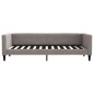 vidaXL Divano Letto con Materasso Tortora 80x200 cm in Tessuto