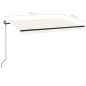 vidaXL Tenda da Sole Retrattile Manuale con LED 400x350 cm Crema