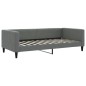 vidaXL Divano Letto con Materasso Grigio Scuro 100x200 cm in Tessuto vidaXL Divano Letto con Materasso Grigio Scuro 100x200 cm in Tessuto