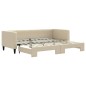 vidaXL Divano Letto con Letto Estraibile Crema 80x200 cm Tessuto vidaXL Divano Letto con Letto Estraibile Crema 80x200 cm Tessuto