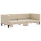 vidaXL Divano Letto con Letto Estraibile Crema 80x200 cm Tessuto vidaXL Divano Letto con Letto Estraibile Crema 80x200 cm Tessuto