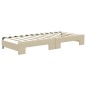 vidaXL Divano Letto con Letto Estraibile Crema 80x200 cm Tessuto vidaXL Divano Letto con Letto Estraibile Crema 80x200 cm Tessuto