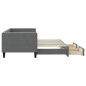 vidaXL Divano Letto Estraibile Cassetti Grigio Scuro 80x200cm Tessuto vidaXL Divano Letto Estraibile Cassetti Grigio Scuro 80x200cm Tessuto
