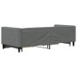 vidaXL Divano Letto Estraibile Cassetti Grigio Scuro 80x200cm Tessuto vidaXL Divano Letto Estraibile Cassetti Grigio Scuro 80x200cm Tessuto