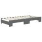 vidaXL Divano Letto Estraibile Cassetti Grigio Scuro 80x200cm Tessuto vidaXL Divano Letto Estraibile Cassetti Grigio Scuro 80x200cm Tessuto