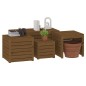 vidaXL Set Cassette da Giardino 4 pz ambra in Legno Massello di Pino vidaXL Set Cassette da Giardino 4 pz ambra in Legno Massello di Pino