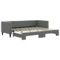 vidaXL Divano Letto con Letto Estraibile Grigio Scuro 80x200 Tessuto vidaXL Divano Letto con Letto Estraibile Grigio Scuro 80x200 Tessuto