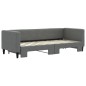 vidaXL Divano Letto con Letto Estraibile Grigio Scuro 80x200 Tessuto vidaXL Divano Letto con Letto Estraibile Grigio Scuro 80x200 Tessuto