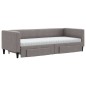 vidaXL Divano Letto Estraibile con Cassetti Tortora 80x200 cm Tessuto vidaXL Divano Letto Estraibile con Cassetti Tortora 80x200 cm Tessuto
