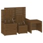 vidaXL Set Cassette da Giardino 4 pz ambra in Legno Massello di Pino vidaXL Set Cassette da Giardino 4 pz ambra in Legno Massello di Pino