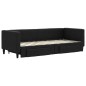 vidaXL Divano Letto Estraibile con Cassetti Nero 80x200 cm in Tessuto vidaXL Divano Letto Estraibile con Cassetti Nero 80x200 cm in Tessuto