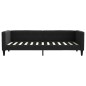 vidaXL Divano Letto Estraibile con Cassetti Nero 80x200 cm in Tessuto vidaXL Divano Letto Estraibile con Cassetti Nero 80x200 cm in Tessuto