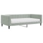 vidaXL Divano Letto con Materasso Grigio Chiaro 100x200 cm in Velluto vidaXL Divano Letto con Materasso Grigio Chiaro 100x200 cm in Velluto