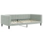 vidaXL Divano Letto con Materasso Grigio Chiaro 100x200 cm in Velluto vidaXL Divano Letto con Materasso Grigio Chiaro 100x200 cm in Velluto