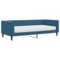 vidaXL Divano Letto con Materasso Blu 90x200 cm in Velluto vidaXL Divano Letto con Materasso Blu 90x200 cm in Velluto