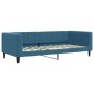 vidaXL Divano Letto con Materasso Blu 90x200 cm in Velluto vidaXL Divano Letto con Materasso Blu 90x200 cm in Velluto