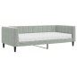 vidaXL Divano Letto con Materasso Grigio Chiaro 90x200 cm in Velluto vidaXL Divano Letto con Materasso Grigio Chiaro 90x200 cm in Velluto