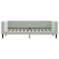 vidaXL Divano Letto con Materasso Grigio Chiaro 90x200 cm in Velluto vidaXL Divano Letto con Materasso Grigio Chiaro 90x200 cm in Velluto