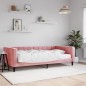 vidaXL Divano Letto con Materasso Rosa 100x200 cm in Velluto vidaXL Divano Letto con Materasso Rosa 100x200 cm in Velluto