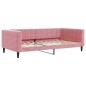 vidaXL Divano Letto con Materasso Rosa 100x200 cm in Velluto vidaXL Divano Letto con Materasso Rosa 100x200 cm in Velluto
