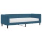 vidaXL Divano Letto con Materasso Blu 80x200 cm in Velluto vidaXL Divano Letto con Materasso Blu 80x200 cm in Velluto